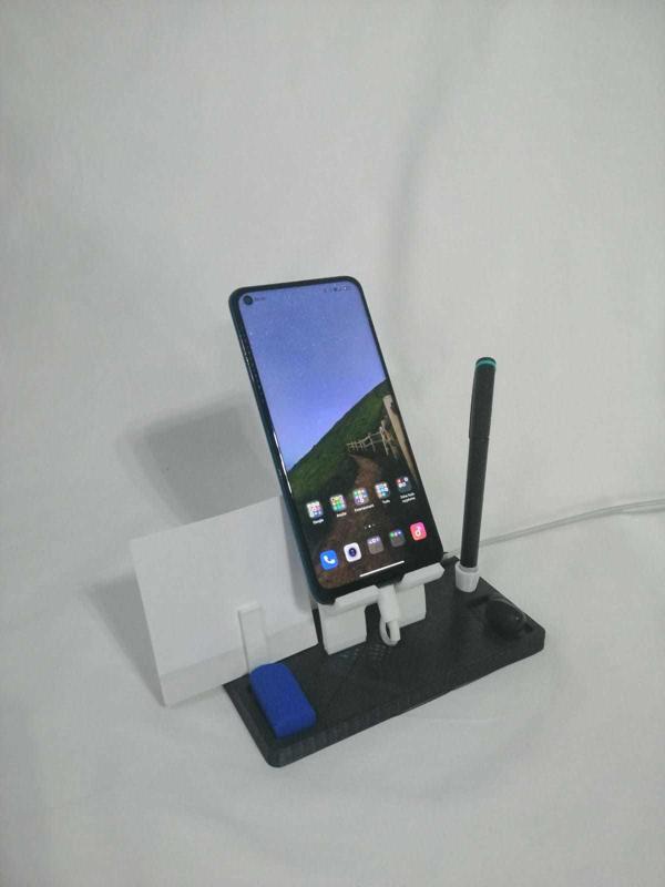 Name Badge with Phone Holder Stand