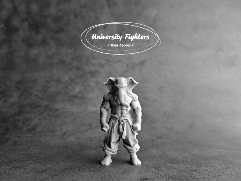 Elephant Warrior Office Decor Figurine