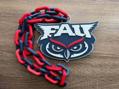 Florida Atlantic Owls Oversized Necklace, Pendant