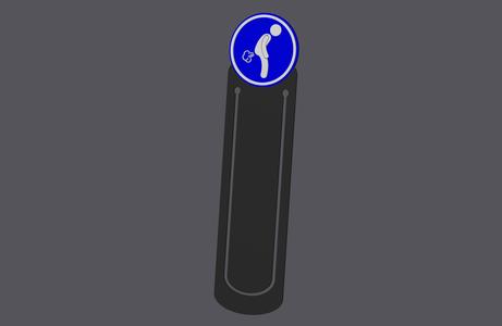 Farting Allowed Male Version - Traffic Sign - Bookmark