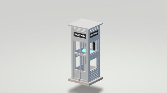 HO scale telephone box