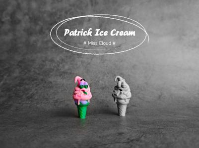 Patrick Star Ice Cream Single-color printing, simply choose any color
