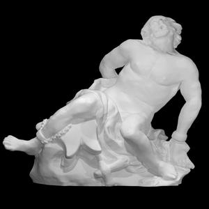 Vulcan (or possibly Prometheus) chained to a rock