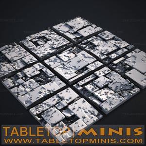 Broken Tile 30mmx30mm Square Base Toppers