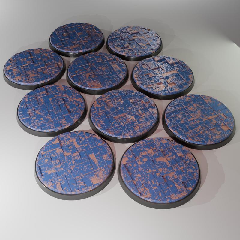 10x 60mm base with rising squares ground (+toppers)