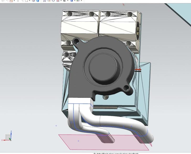 Ducto enfriamiento capa (montaje posterior) Anet A8
