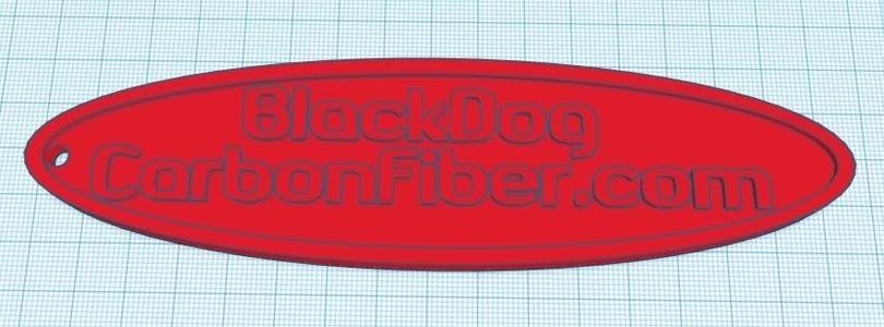 BlackDogCarbonFiber.com keychain