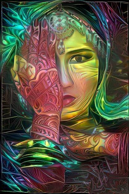 Arabic henna beauty