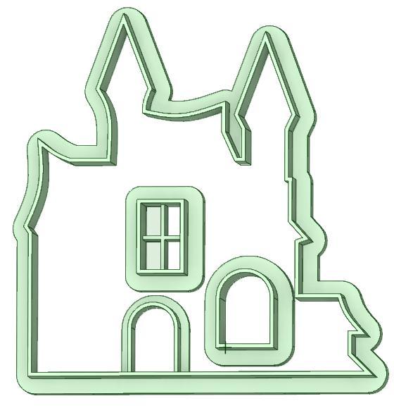 Merlina Castle 92mm fondant cutter