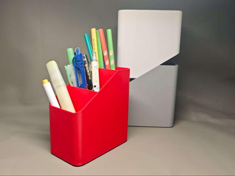 Three-Compartment Pen Holder