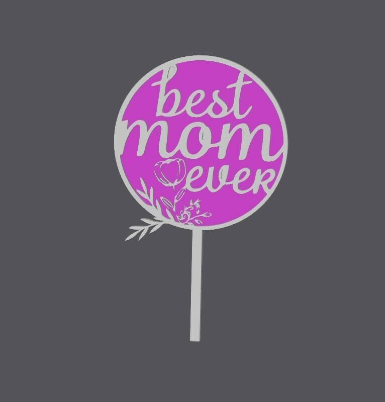 Cake Topper duo - Best Mom