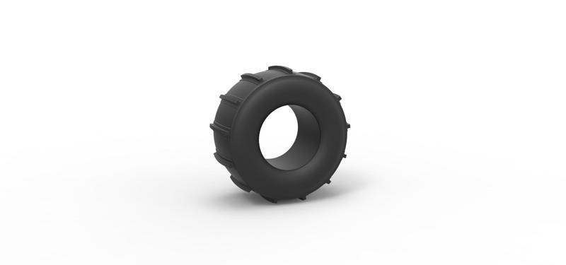 Diecast dirt dragster rear tire 11 Scale 1:25