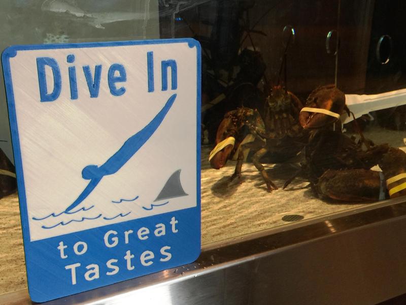 Dive In Sign