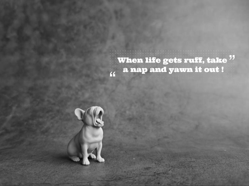 Yawning French Bulldog Office Decor Figurine