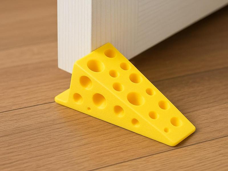 Cheese Doorstop - Fun & Functional Door Holder