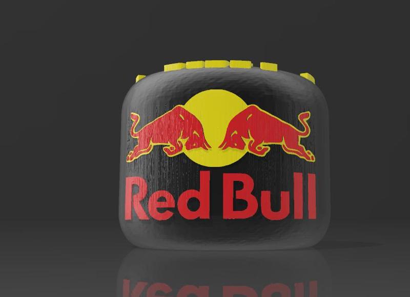 MATTE RED BULL CIRCULAR RACE CAR COVER FOR POLYMER STEPPER