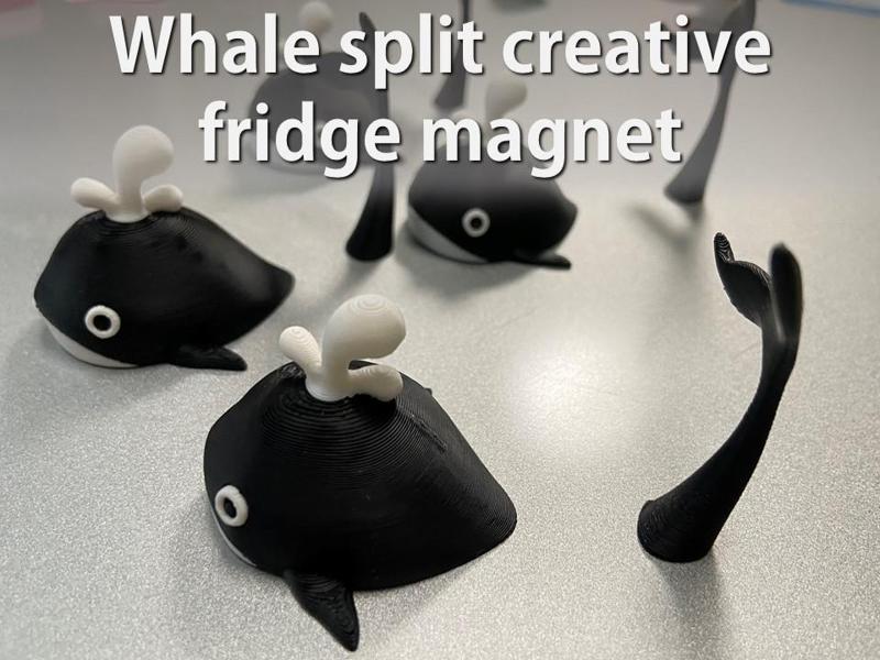 Whale Split Creative Refrigerator Magnet