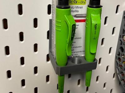 Skadis Pegboard Holder for 3 Pens and Leads