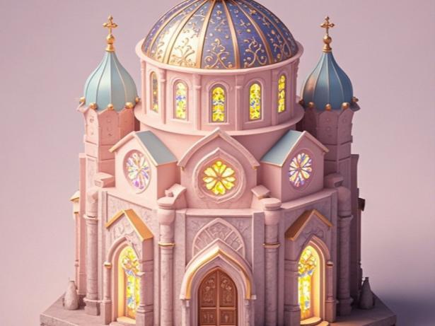 Wall-mountable church model