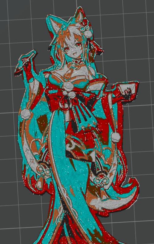 Miss Goro Shina stands up a plaque  genshin impact