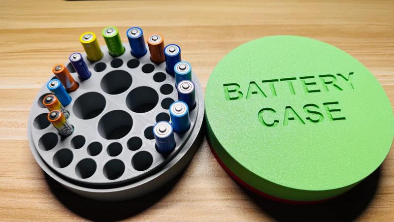Round Battery Case