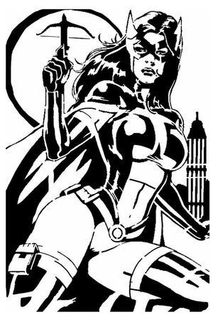 Huntress stencil