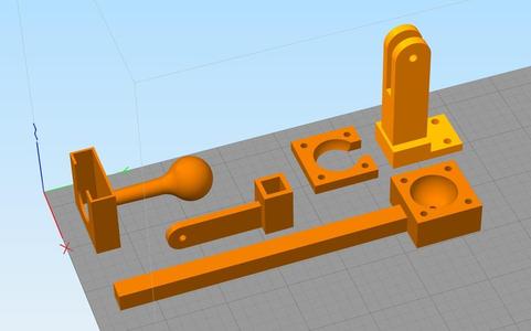 raspberry pi camera mount for 3d printer - 3 piece