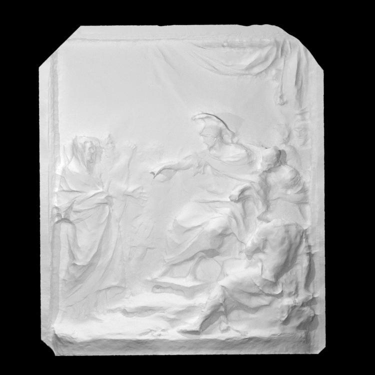 Caio Marzio Coriolano that refers ago Ambassadors and priests who demanded Peace