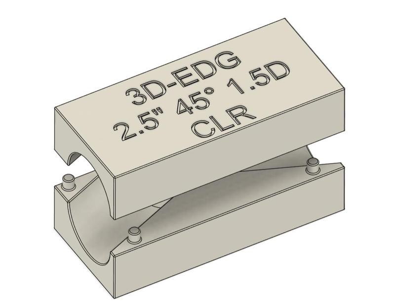 2.5" MANDREL BEND 45 DEGREE X PIPE JIG