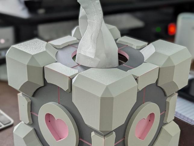 Portal Companion Cube Tissue Box Cover