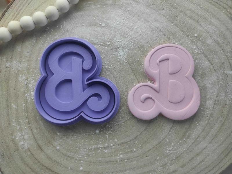 B Letter, Barbie Cookie Cutter, Fondant
