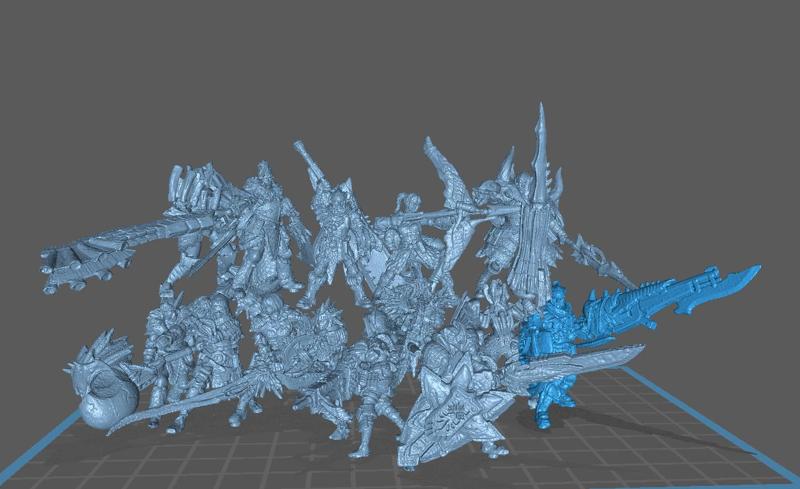 Monster Hunter World Set of 14 Hunters