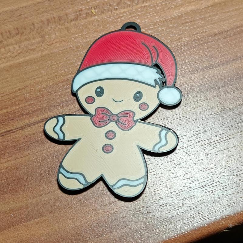 Gingerbread man with christmas hat