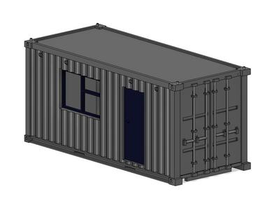 HO Scale Container Site Office