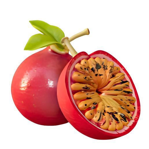 Whole and Sliced Passion Fruit
