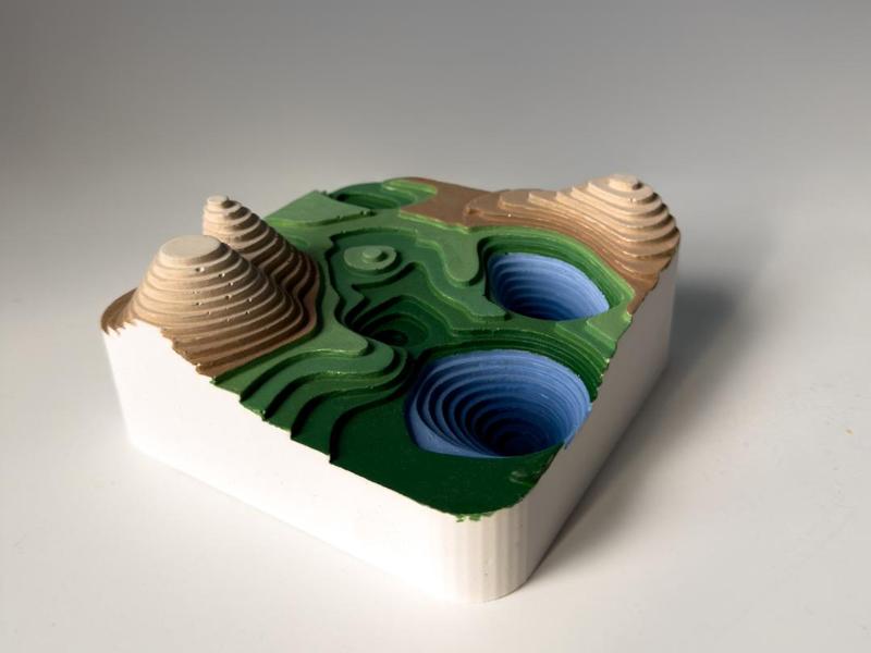 Topographic Landscape Diorama 