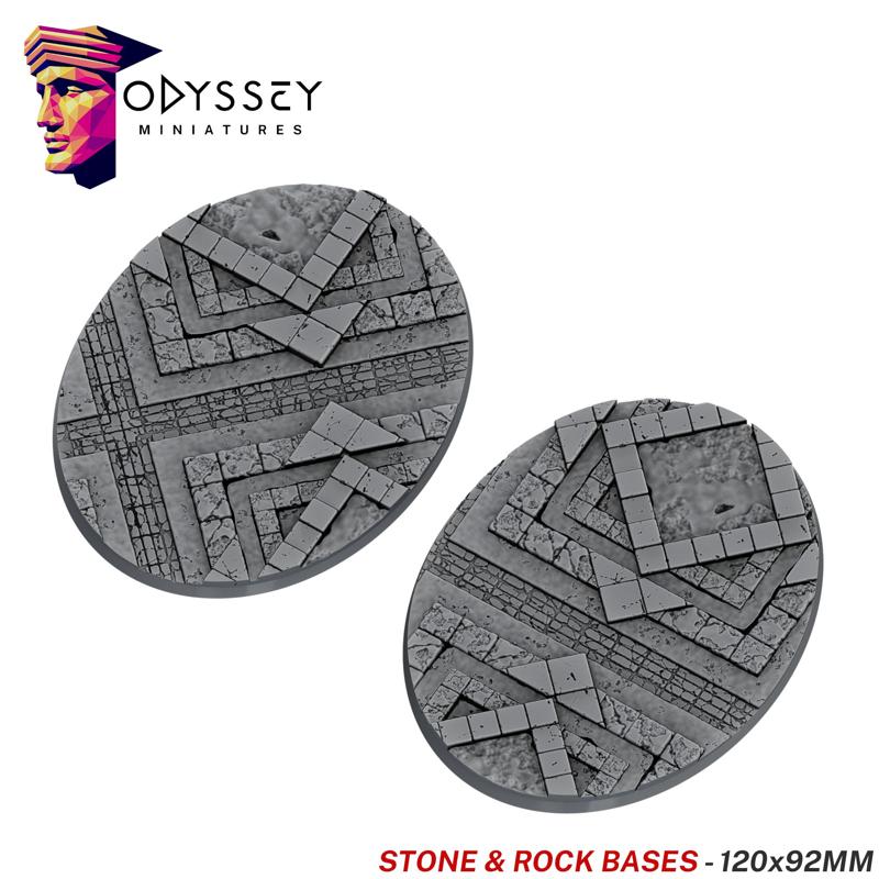 Stone and Rock Bases - Oval 120x92mm
