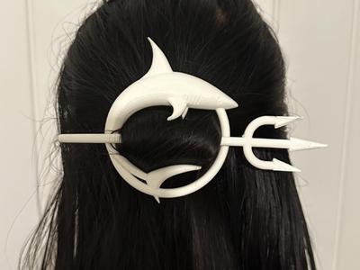 shark  hair pin