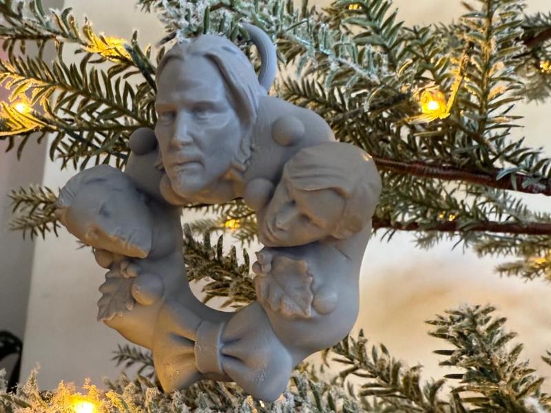 Keanu Wreath Christmas ornament