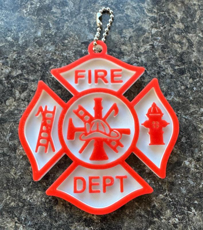 Fire Department Christmas Ornament / Keychain