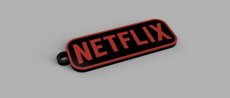 netflix logo keychain