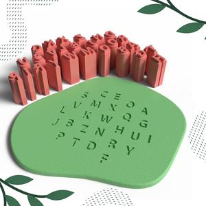 ALPHABET CLAY STAMP  | DIGITAL STL FILE | 1 SIZE