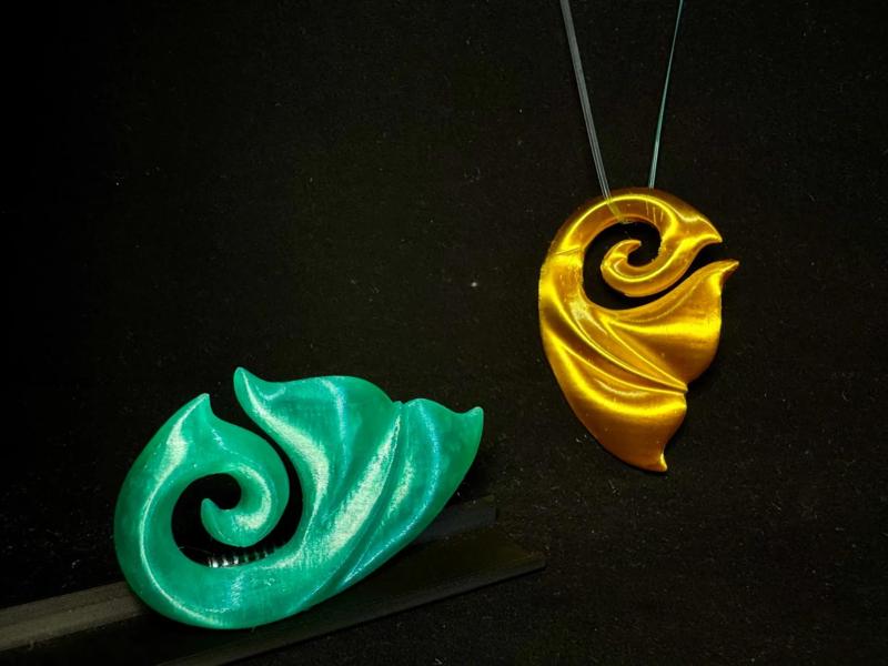 Whale Tail Art Pendant