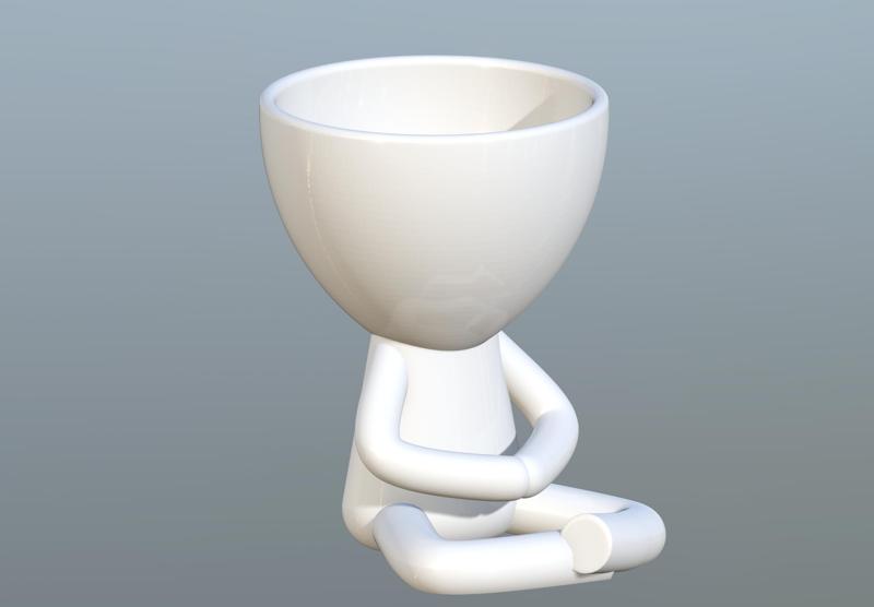 Roberts Pot meditating, Pot