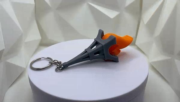Eiffel Tower Olympic Torch keychain