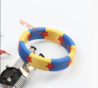 HE3D triple extruder (3in1out)  3 color bracelet