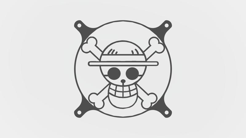 One Piece Skull Fan Grid 120mm