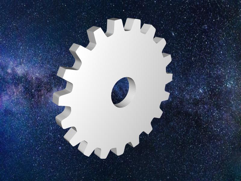 Mechanical Gear 8- Part for engines, clocks, robots, electric motors, bicycles, trains for 3D Printing