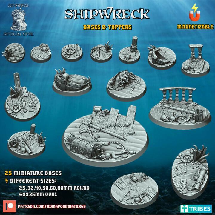 Shipwreck Bases and Toppers (pre-supported)