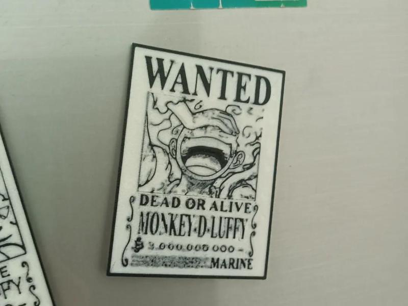 One Piece Monkey D. Luffy Gear 5 Wanted Poster Fridge Magnet